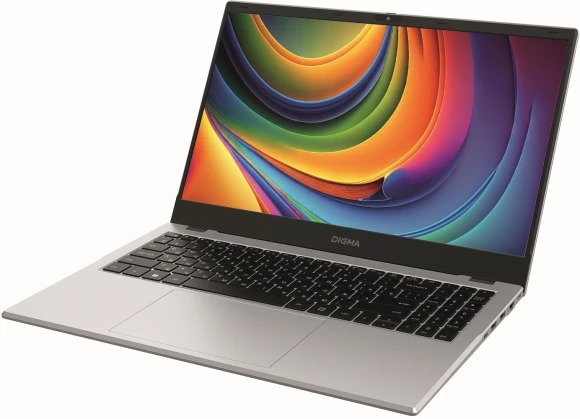 Ноутбук Digma EVE C5802 N-series N100 8Gb SSD256Gb Intel UHD Graphics 15.6" IPS FHD (1920x1080) Windows 11 Pro silver WiFi BT Cam 5900mAh (DN15N1-8CXW01)