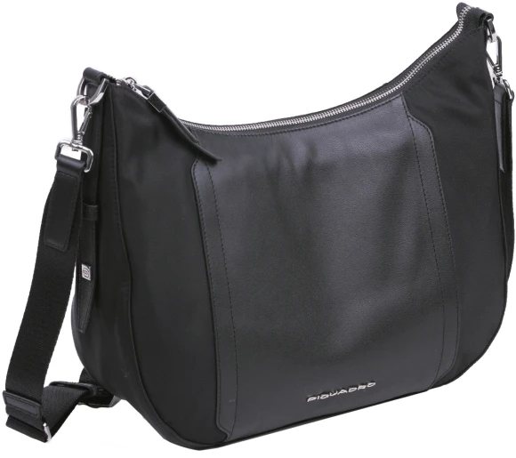 Деловая сумка женская Piquadro Lyra CA4021W92T/N с отделением для ноутбука 15.6" черная ткань/натур.кожа