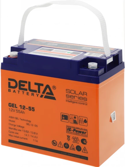 Батарея для ИБП Delta GEL 12-55 12В 55Ач Батарея для ИБП Delta GEL 12-55 12В 55Ач