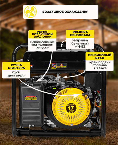 Генератор Huter DY9500L 8кВт Генератор Huter DY9500L 8кВт
