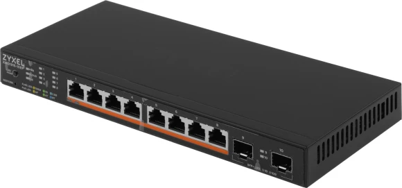 Коммутатор Zyxel XMG1915-10EP-EU0101F (L2+) 8x2.5Гбит/с 2SFP+ 8PoE++ 130W управляемый