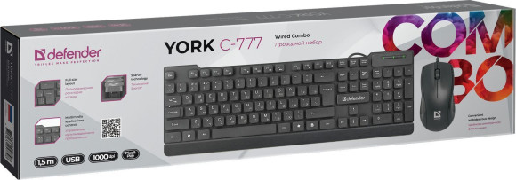 Клавиатура + мышь Defender Berkeley C-925 клав:черный мышь:черный/красный USB беспроводная slim Multimedia Touch (45925)