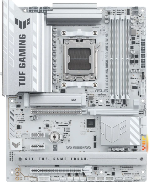 Материнская плата Asus TUF GAMING B850-PRO WIFI7 W NEO Socket AM5 AMD B850 4xDDR5 ATX AC`97 8ch(7.1) 2.5Gg RAID+HDMI+DP Материнская плата Asus TUF GAMING B850-PRO WIFI7 W NEO Socket AM5 AMD B850 4xDDR5 ATX AC`97 8ch(7.1) 2.5Gg RAID+HDMI+DP
