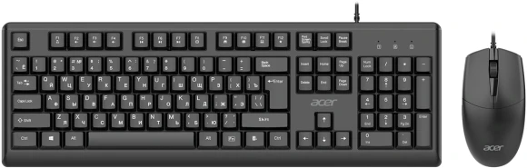 Клавиатура Acer OKW501 черный USB Multimedia (ZL.KBDEE.01U) кабель 1.8м