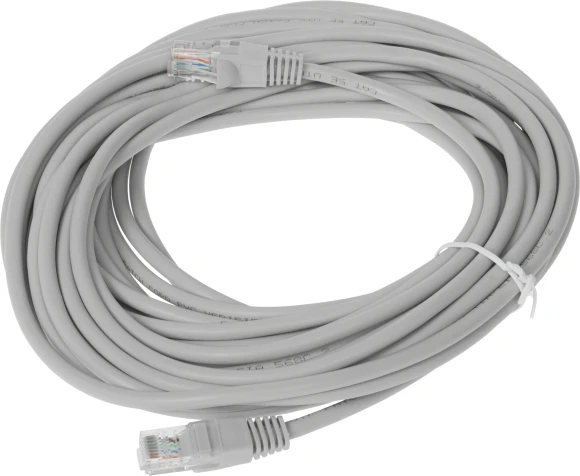 Патч-корд Buro UTP-5E-10M-G UTP 4 пары cat.5E CCA molded 10м серый RJ-45 (m)-RJ-45 (m)