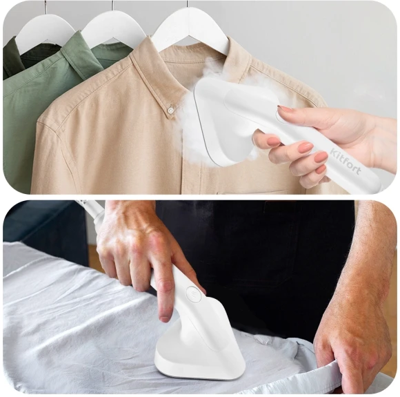 Отпариватель ручной Kitfort КТ-9110-3 2180Вт белый/бирюзовый Отпариватель ручной Kitfort КТ-9110-3 2180Вт белый/бирюзовый