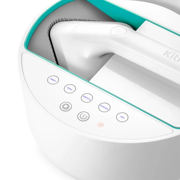 Отпариватель ручной Kitfort КТ-9110-3 2180Вт белый/бирюзовый Отпариватель ручной Kitfort КТ-9110-3 2180Вт белый/бирюзовый