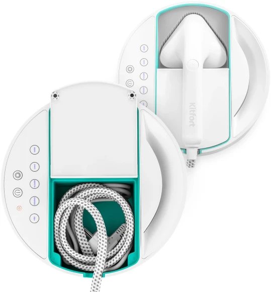 Отпариватель ручной Kitfort КТ-9110-3 2180Вт белый/бирюзовый Отпариватель ручной Kitfort КТ-9110-3 2180Вт белый/бирюзовый