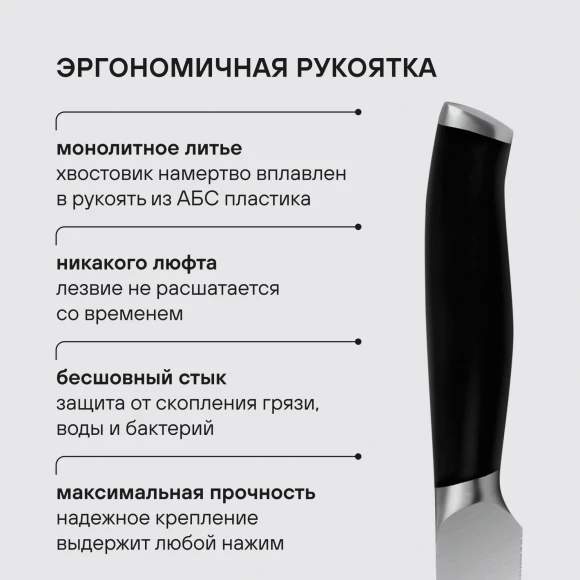 Набор ножей кухон. Rondell Stolz RD-1773 компл.:4предм. разд.дос. черный блистер