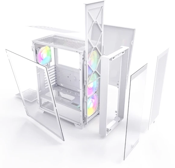 Корпус Montech Air 1000 Premium белый без БП ATX 1x120mm 3x140mm 1xUSB2.0 2xUSB3.0 audio bott PSU