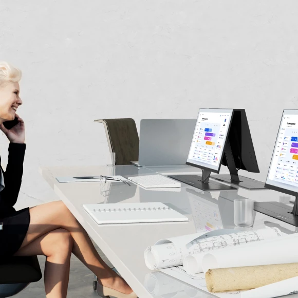 Кронштейн для мониторов Onkron NWS-SC24 черный 13"-24" макс.15кг настольный Кронштейн для мониторов Onkron NWS-SC24 черный 13"-24" макс.15кг настольный