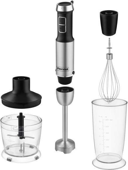 Блендер погружной Rondell RDE-1306 1200Вт черный/серебристый