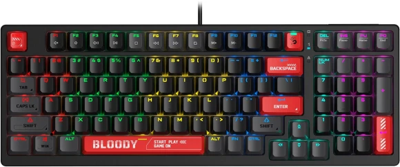 Клавиатура A4Tech Bloody S98 механическая черный/красный USB for gamer LED (S98 RED)