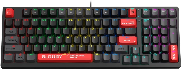 Клавиатура A4Tech Bloody S98 механическая черный/красный USB for gamer LED (S98 RED) Клавиатура A4Tech Bloody S98 механическая черный/красный USB for gamer LED (S98 RED)