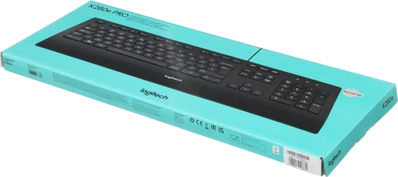 Клавиатура Logitech K280e черный USB (подставка для запястий) (920-005215) кабель 1.66м
