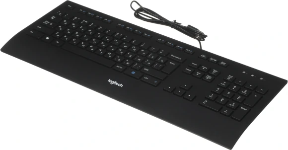 Клавиатура Logitech K280e черный USB (подставка для запястий) (920-005215) кабель 1.66м