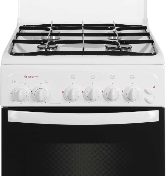 Плита Газовая Gefest GC 532E5WH белый (эмалированная крышка) реш.сталь Плита Газовая Gefest GC 532E5WH белый (эмалированная крышка) реш.сталь