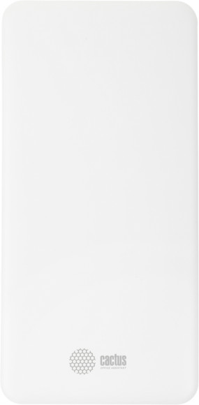 Мобильный аккумулятор Cactus CS-PBFSKT-10000 10000mAh 10.5W 2.1A 2xUSB-A/USB-C белый Мобильный аккумулятор Cactus CS-PBFSKT-10000 10000mAh 10.5W 2.1A 2xUSB-A/USB-C белый