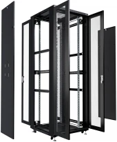 Шкаф серверный Cabeus (SH-05C-42U60/100-BK) напольный 42U 600x1000мм пер.дв.стекл металл 800кг черный 900мм 111.4кг 220град. 2055мм IP20 сталь Шкаф серверный Cabeus (SH-05C-42U60/100-BK) напольный 42U 600x1000мм пер.дв.стекл металл 800кг черный 900мм 111.4кг 220град. 2055мм IP20 сталь