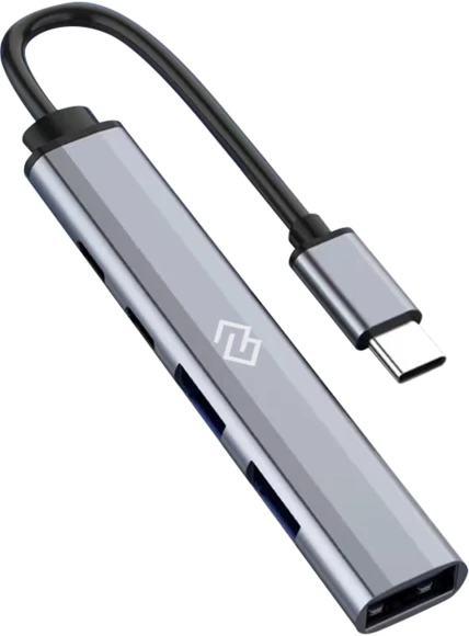 Разветвитель USB-C Digma DHUB-5USB-AC-3.0 5порт. серебристый Разветвитель USB-C Digma DHUB-5USB-AC-3.0 5порт. серебристый