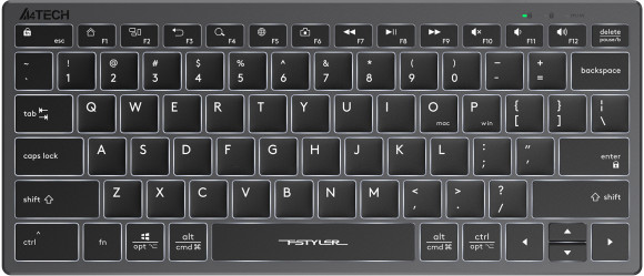 Клавиатура A4Tech Fstyler FX61 серый USB slim LED (FX61 GREY)
