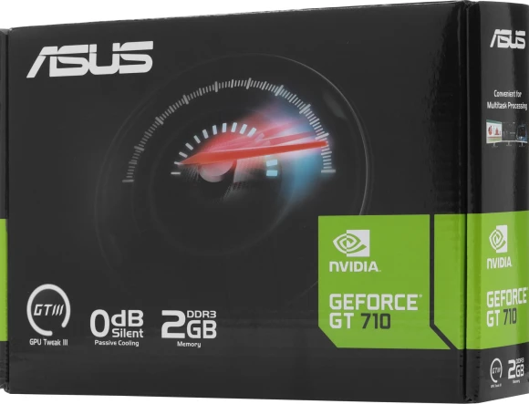 Видеокарта Asus PCI-E GT710-SL-2GD3-BRK-EVO NVIDIA GeForce GT 710 2Gb 64bit DDR3 954/900 DVIx1 HDMIx1 CRTx1 HDCP Ret low profile