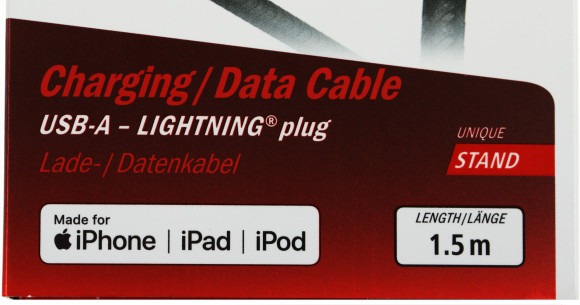 Кабель Hama 00187212 USB (m)-Lightning (m) 1.5м черный