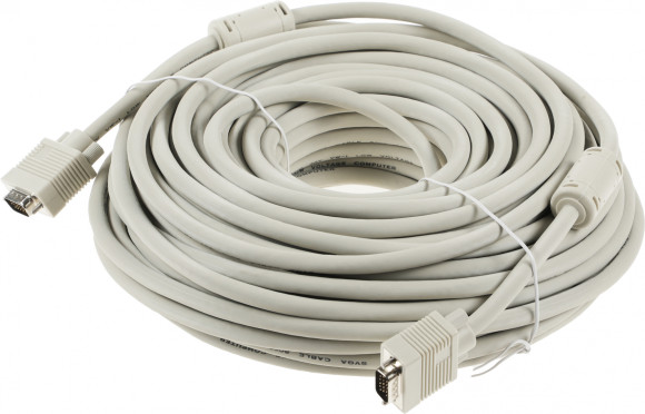 Кабель DB15 (m) DB15 (m) 30м (CABLE30) феррит.кольца белый Кабель DB15 (m) DB15 (m) 30м (CABLE30) феррит.кольца белый