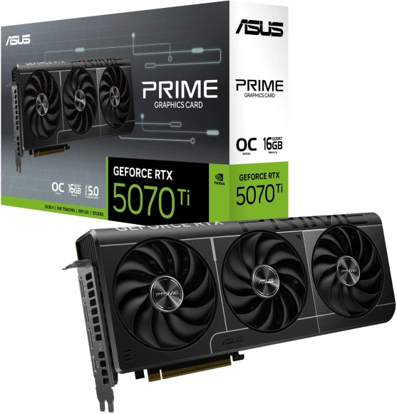 Видеокарта Asus PCI-E 5.0 PRIME-RTX5070TI-O16G NVIDIA GeForce RTX 5070TI 16Gb 256bit GDDR7 2497/28000 HDMIx1 DPx3 HDCP Ret Видеокарта Asus PCI-E 5.0 PRIME-RTX5070TI-O16G NVIDIA GeForce RTX 5070TI 16Gb 256bit GDDR7 2497/28000 HDMIx1 DPx3 HDCP Ret