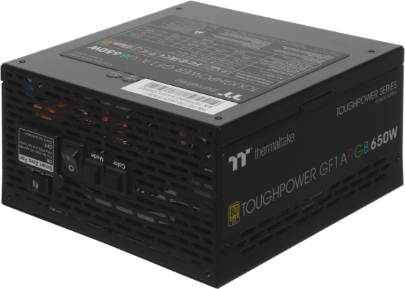 Блок питания Thermaltake ATX 650W Toughpower GF1 ARGB 80+ gold (20+4pin) APFC 140mm fan color LED 9xSATA Cab Manag RTL