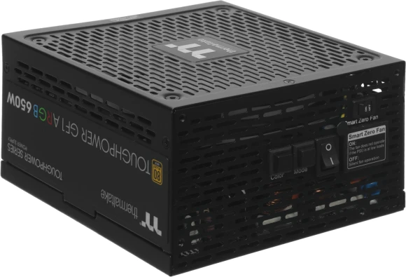 Блок питания Thermaltake ATX 650W Toughpower GF1 ARGB 80+ gold (20+4pin) APFC 140mm fan color LED 9xSATA Cab Manag RTL
