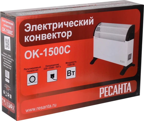 Конвектор Ресанта ОК-1500С 1500Вт белый