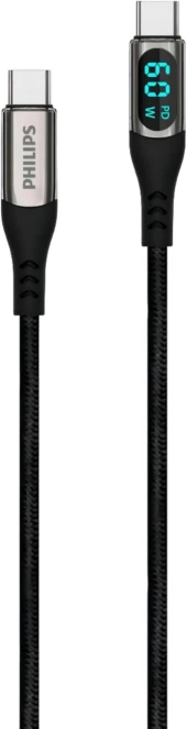 Кабель Philips DLC9060 USB Type-C (m)-USB Type-C (m) 1.2м черный коробка (упак.:1шт) Кабель Philips DLC9060 USB Type-C (m)-USB Type-C (m) 1.2м черный коробка (упак.:1шт)