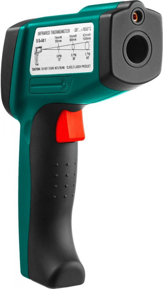 Пирометр Kraftool 45701-1650 зеленый/черный Пирометр Kraftool 45701-1650 зеленый/черный