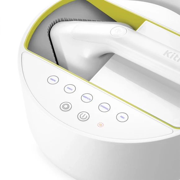 Отпариватель ручной Kitfort КТ-9110-2 2180Вт белый/салатовый Отпариватель ручной Kitfort КТ-9110-2 2180Вт белый/салатовый