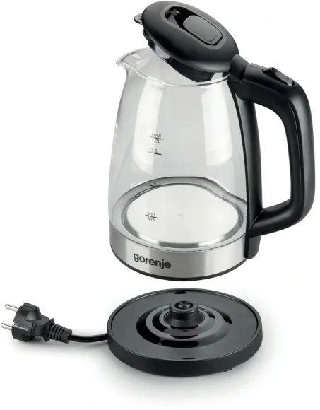 Чайник электрический Gorenje K17BKS 1.7л. 2200Вт черный корпус: стекло/металл/пластик Чайник электрический Gorenje K17BKS 1.7л. 2200Вт черный корпус: стекло/металл/пластик