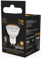Лампа светодиодная Gauss 102102410 10Вт цок.:E27 груша 220B св.свеч.RGB A60 (упак.:1шт)