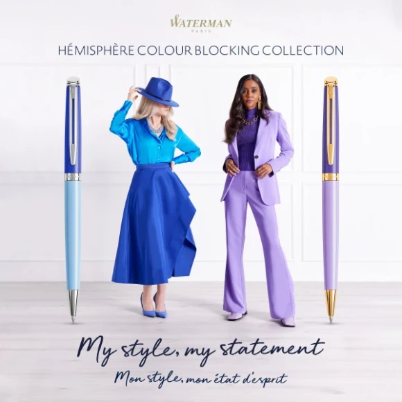 Ручка шариков. Waterman Hemisphere Colour Blocking (2179923) Purple GT M син. черн. подар.кор. Ручка шариков. Waterman Hemisphere Colour Blocking (2179923) Purple GT M син. черн. подар.кор.