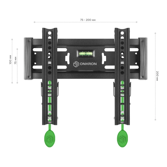 Кронштейн для телевизора Onkron TM4 черный 17"-43" макс.36.4кг настенный наклон