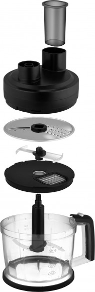 Блендер погружной Rondell RDE-1307 1000Вт черный/серебристый