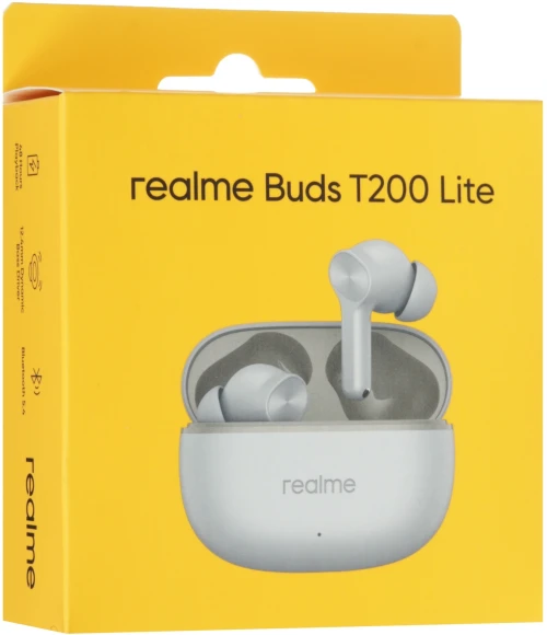 Гарнитура внутриканальные Realme Techlife Buds T200 Lite серый беспроводные bluetooth в ушной раковине (6942729003761)