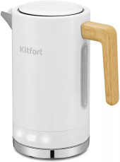 Чайник электрический Kitfort КТ-6189 1.7л. 2200Вт белый корпус: пластик/металл Чайник электрический Kitfort КТ-6189 1.7л. 2200Вт белый корпус: пластик/металл