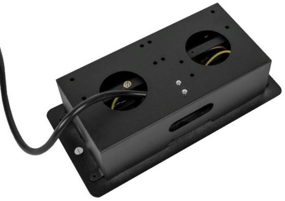 Сетевой разветвитель Premier PX/BL-HOR-2R-2USB-BLK 1.8м (2 розетки) черный (коробка)