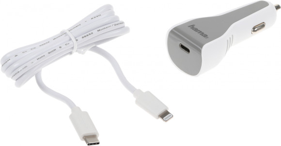 Автомобильное зар./устр. Hama H-183317 30W 3A (PD) USB Type-C для Apple белый (00183317) Автомобильное зар./устр. Hama H-183317 30W 3A (PD) USB Type-C для Apple белый (00183317)