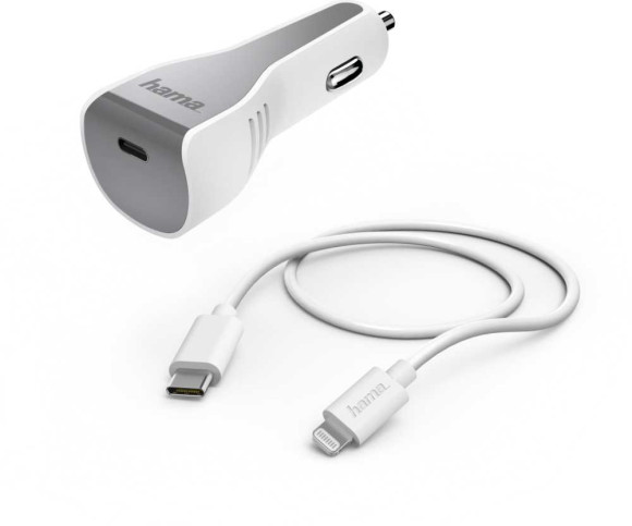 Автомобильное зар./устр. Hama H-183317 30W 3A (PD) USB Type-C для Apple белый (00183317) Автомобильное зар./устр. Hama H-183317 30W 3A (PD) USB Type-C для Apple белый (00183317)