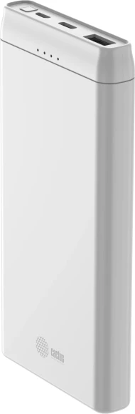 Мобильный аккумулятор Cactus CS-PBFSMT-10000 10000mAh 10.5W 2.1A 2xUSB-A белый