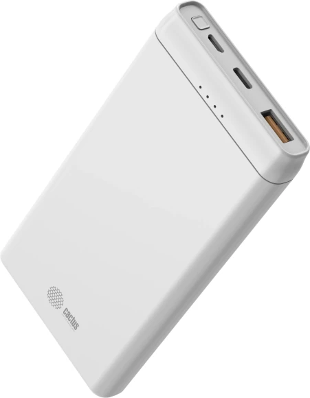 Мобильный аккумулятор Cactus CS-PBFSMT-10000 10000mAh 10.5W 2.1A 2xUSB-A белый