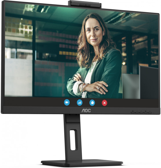 Монитор AOC 27" Pro Q27P3QW черный IPS LED 16:9 HDMI M/M Cam матовая HAS Piv 1000:1 350cd 178гр/178гр 2560x1440 75Hz DP QHD USB 6.6кг