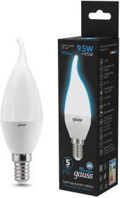 Лампа светодиодная Gauss Basic 1055215 4.5Вт цок.:E27 шар 220B св.свеч.бел.теп. (упак.:10шт) Лампа светодиодная Gauss Basic 1055215 4.5Вт цок.:E27 шар 220B св.свеч.бел.теп. (упак.:10шт)