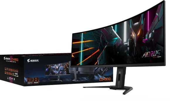 Монитор Gigabyte 49" Aorus CO49DQ черный OLED 32:9 HDMI M/M матовая HAS Piv 250cd 178гр/178гр 5120x1440 144Hz DP DQ USB 11.28кг Монитор Gigabyte 49" Aorus CO49DQ черный OLED 32:9 HDMI M/M матовая HAS Piv 250cd 178гр/178гр 5120x1440 144Hz DP DQ USB 11.28кг